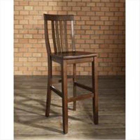 MODERN MARKETING Crosley Furniture CF500330-MA School House Bar Stool in Mahogany Finish with 30 Inch Seat Height. CF500330-MA